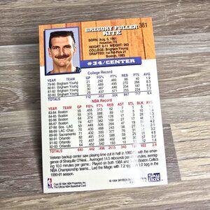 1994 Skybox Greg Kite Basketball Orlando Magic No 381